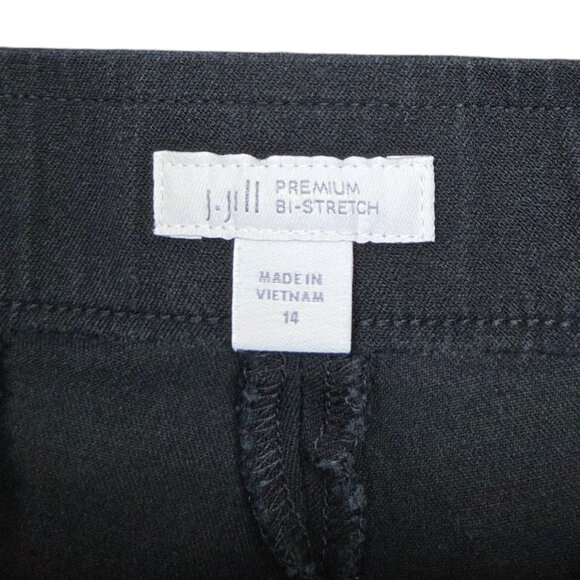 J Jill Premium Bi Stretch Pants Womens 14 Black Mid Rise Trouser PILLING - Picture 9 of 11